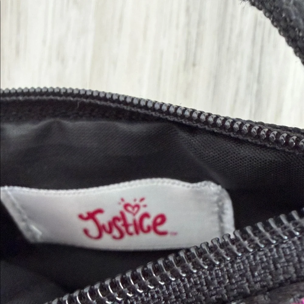 Justice Rainbow Sequin Heart Wristlet
